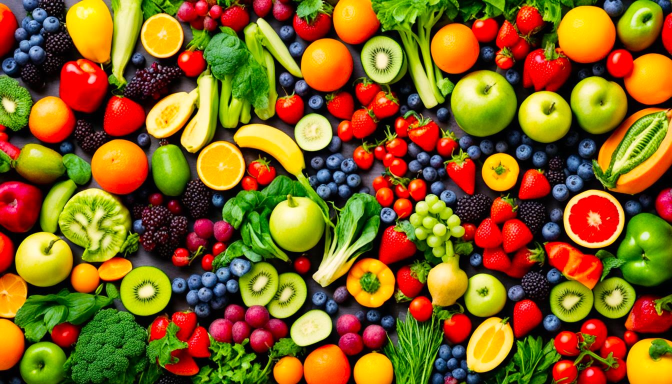 variety of foods and nutrients needed for a healthy diet